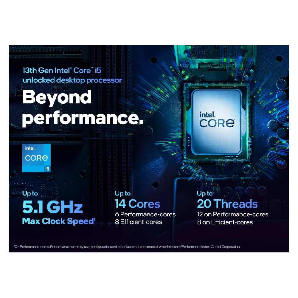 Intel Processor 13th Gen i5-13600KF 2.6GHz (Graphic And CPU Fan Require) view 3